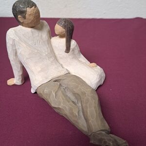 Willow Tree 2000 Father And Daughter Figurine.